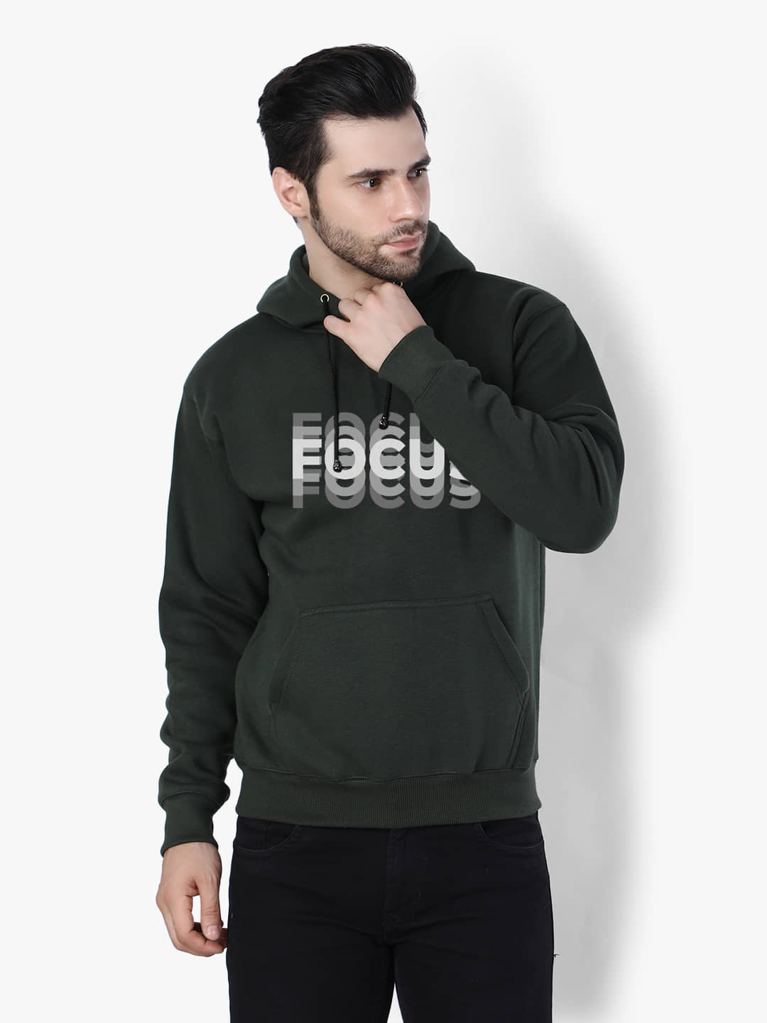 Weardo Fleece Hooded Men's Sweatshirt - Green ( Pack of 1 )