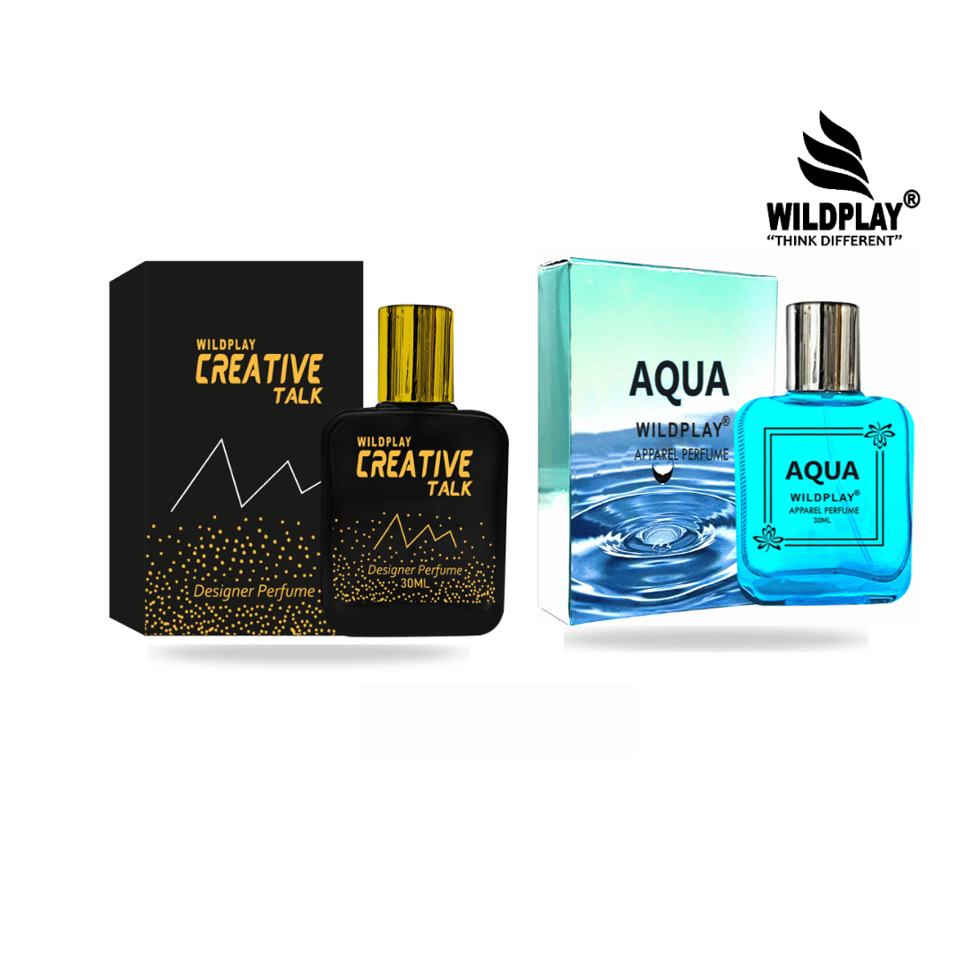     			Wildplay Aqua & CreativeTalk 30ml Each  Perfume Deodorant Spray & Perfume for Unisex 60 ml ( Pack of 2 )