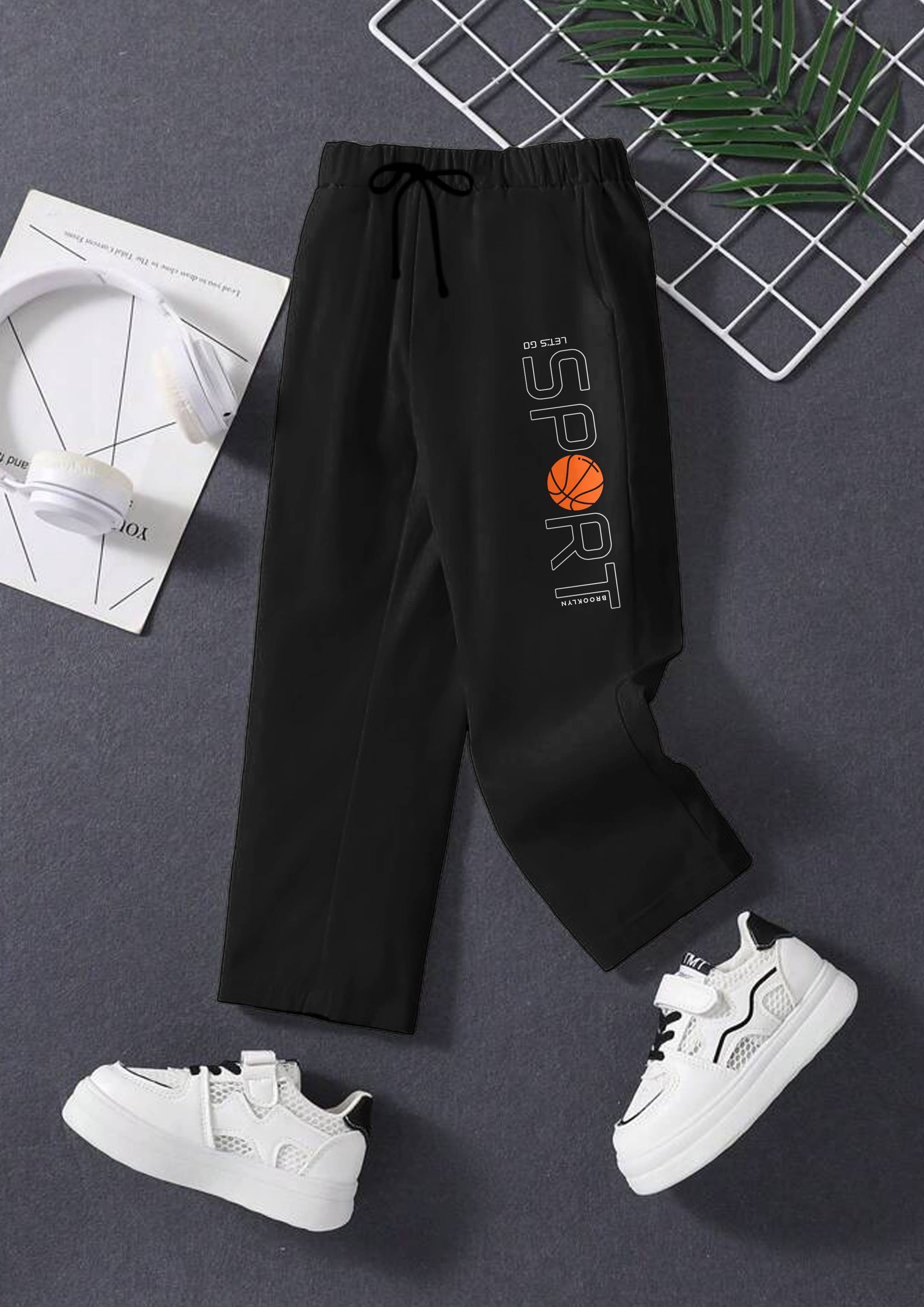     			CODEZ Pack of 1 Boys Polyester Trackpant ( Black )