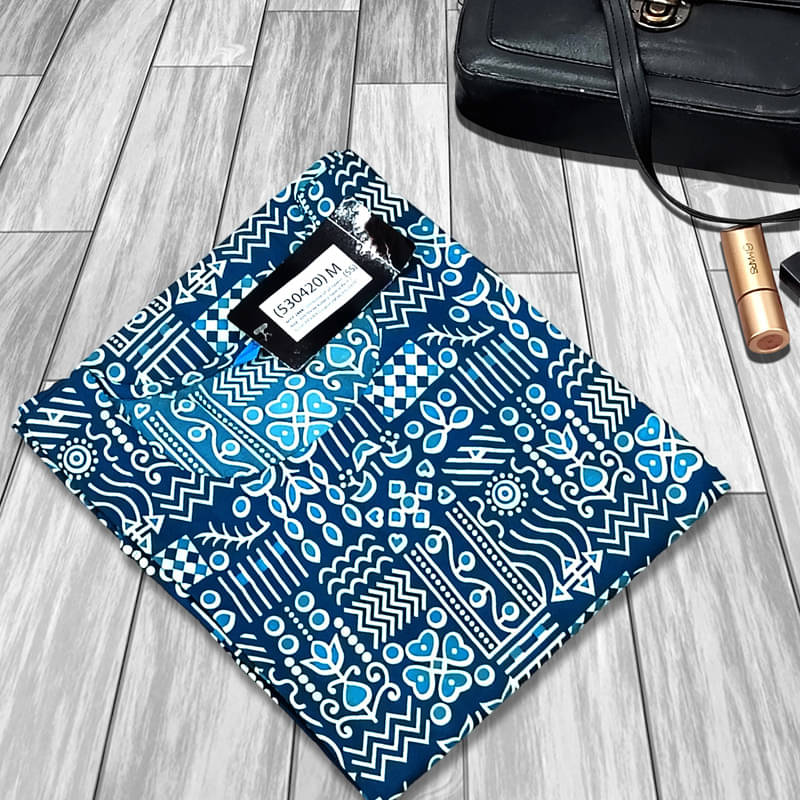 Ethnic Basket Pack of 1 Crepe Printed A-line Women's Kurti - ( Blue ) Ethnic Basket Pack of 1 Crepe Printed A-line Women's Kurti - ( Blue )