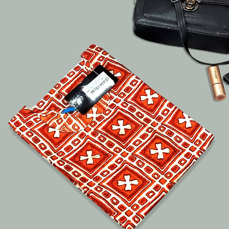 Ethnic Basket Pack of 1 Crepe Printed A-line Women's Kurti - ( Orange ) Ethnic Basket Pack of 1 Crepe Printed A-line Women's Kurti - ( Orange )