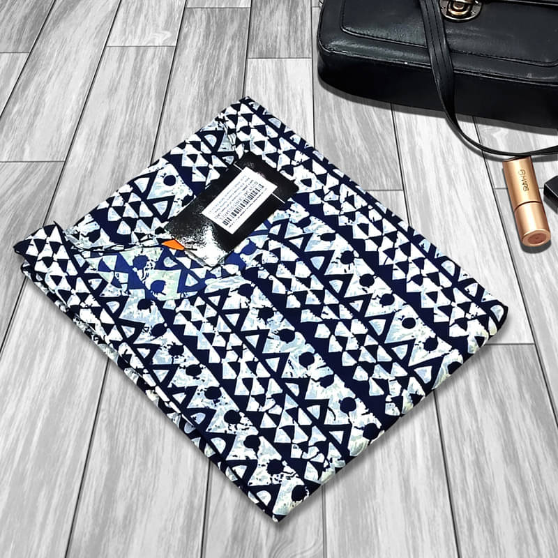     			Ethnic Basket Pack of 1 Crepe Printed A-line Women's Kurti - ( Blue )