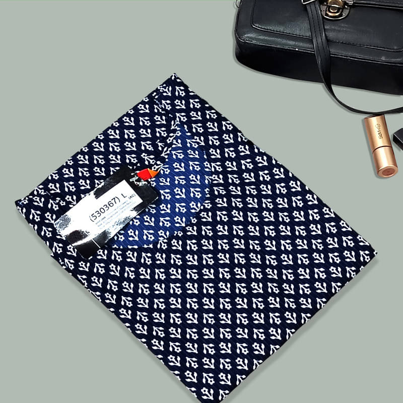 Ethnic Basket Pack of 1 Crepe Printed A-line Women's Kurti - ( Navy Blue ) Ethnic Basket Pack of 1 Crepe Printed A-line Women's Kurti - ( Navy Blue )