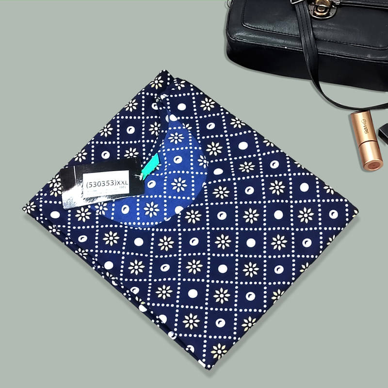 Ethnic Basket Pack of 1 Crepe Printed A-line Women's Kurti - ( Navy Blue )     			Ethnic Basket Pack of 1 Crepe Printed A-line Women's Kurti - ( Navy Blue )