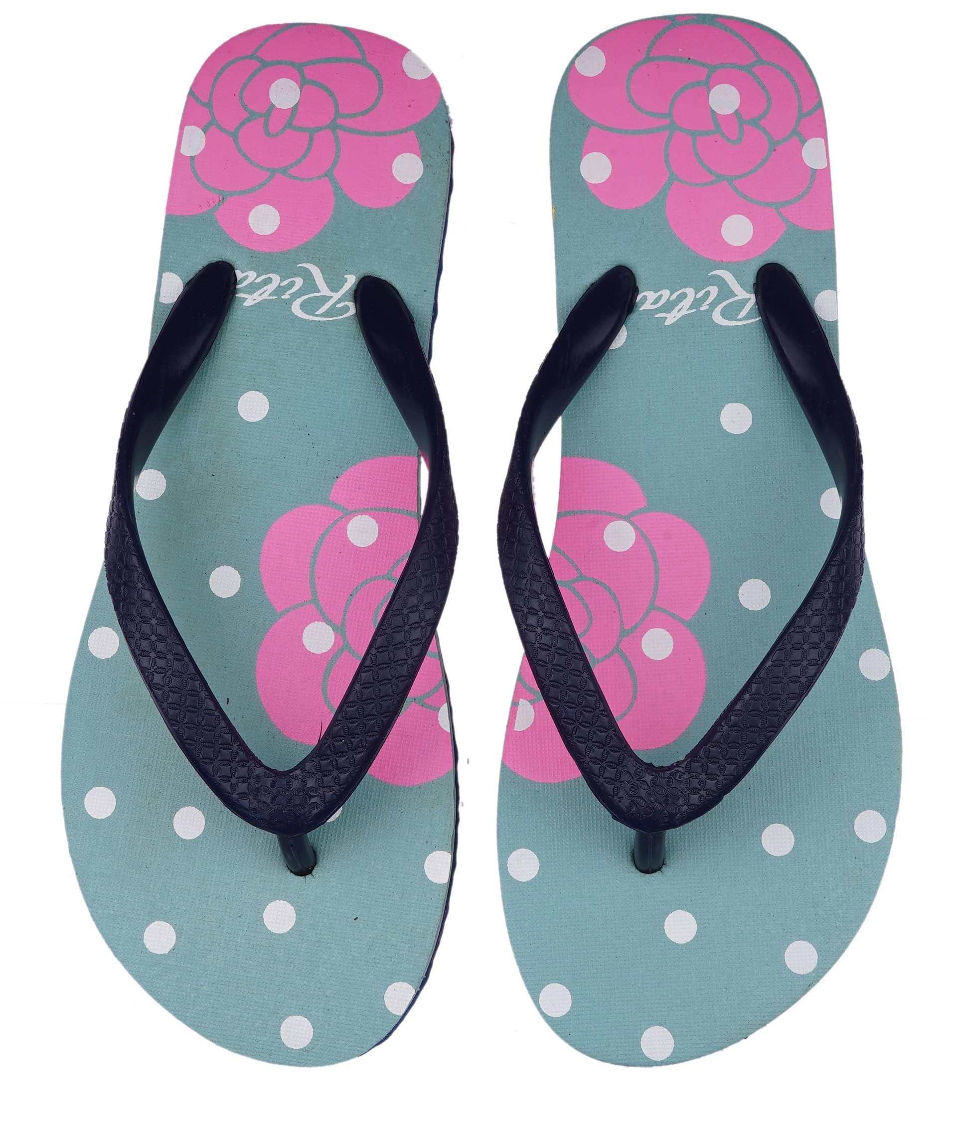     			METAMORPH X RITA Turquoise Women's Flip Flop