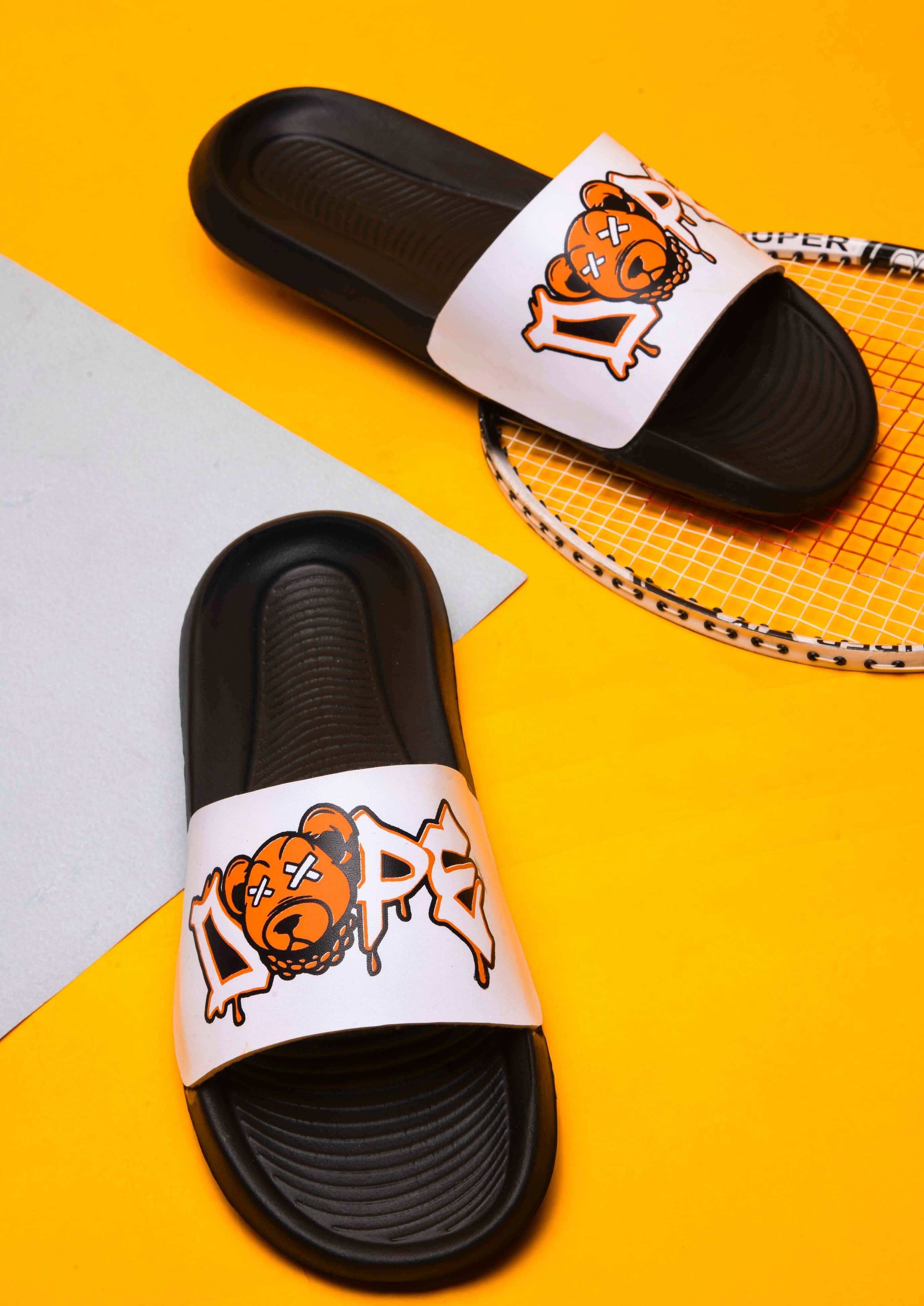 PERY PAO White Men's Slide Flip Flop