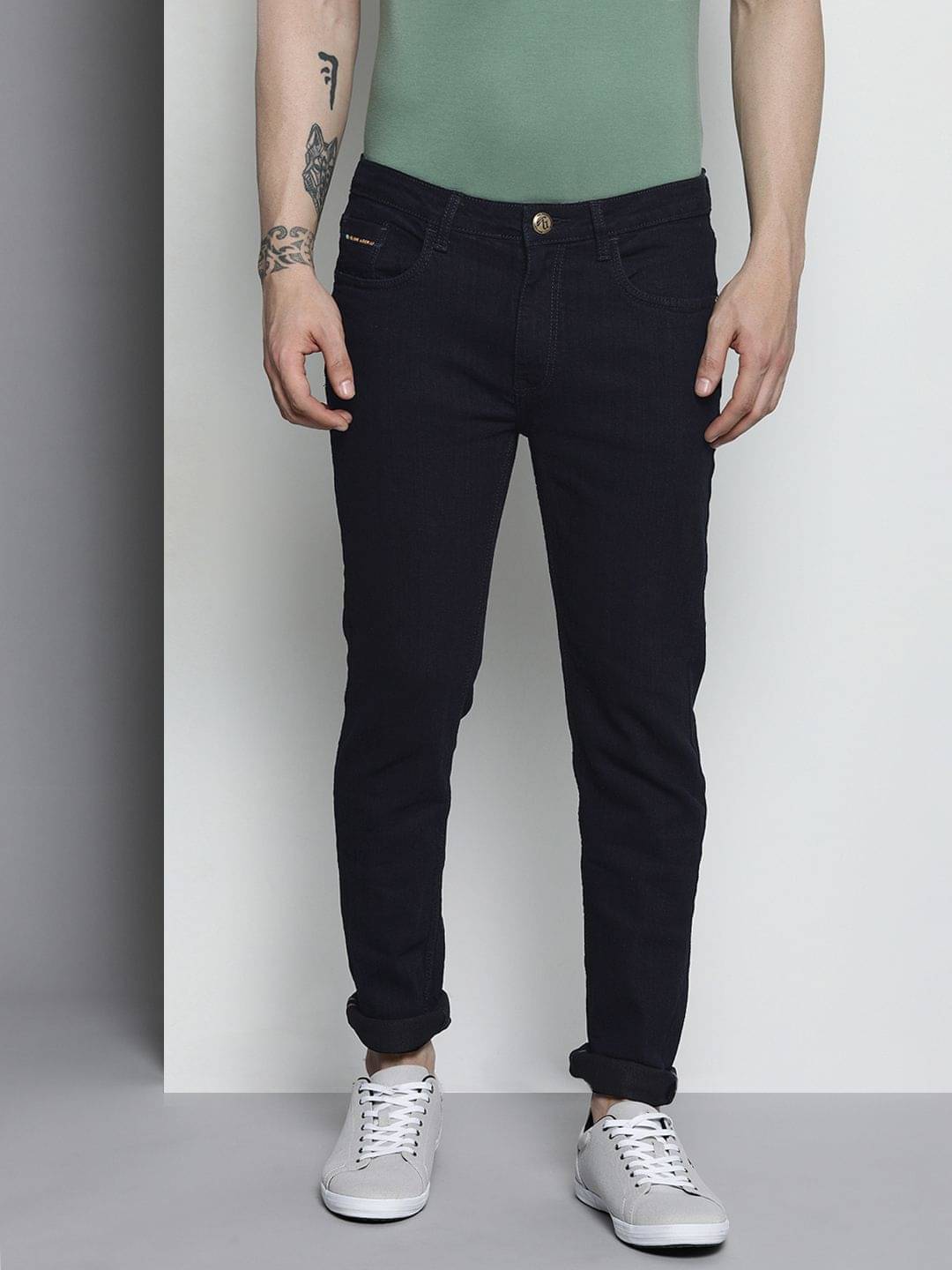 The Indian Garage Co Men Slim Fit Stretchable Jeans The Indian Garage Co Men Slim Fit Stretchable Jeans