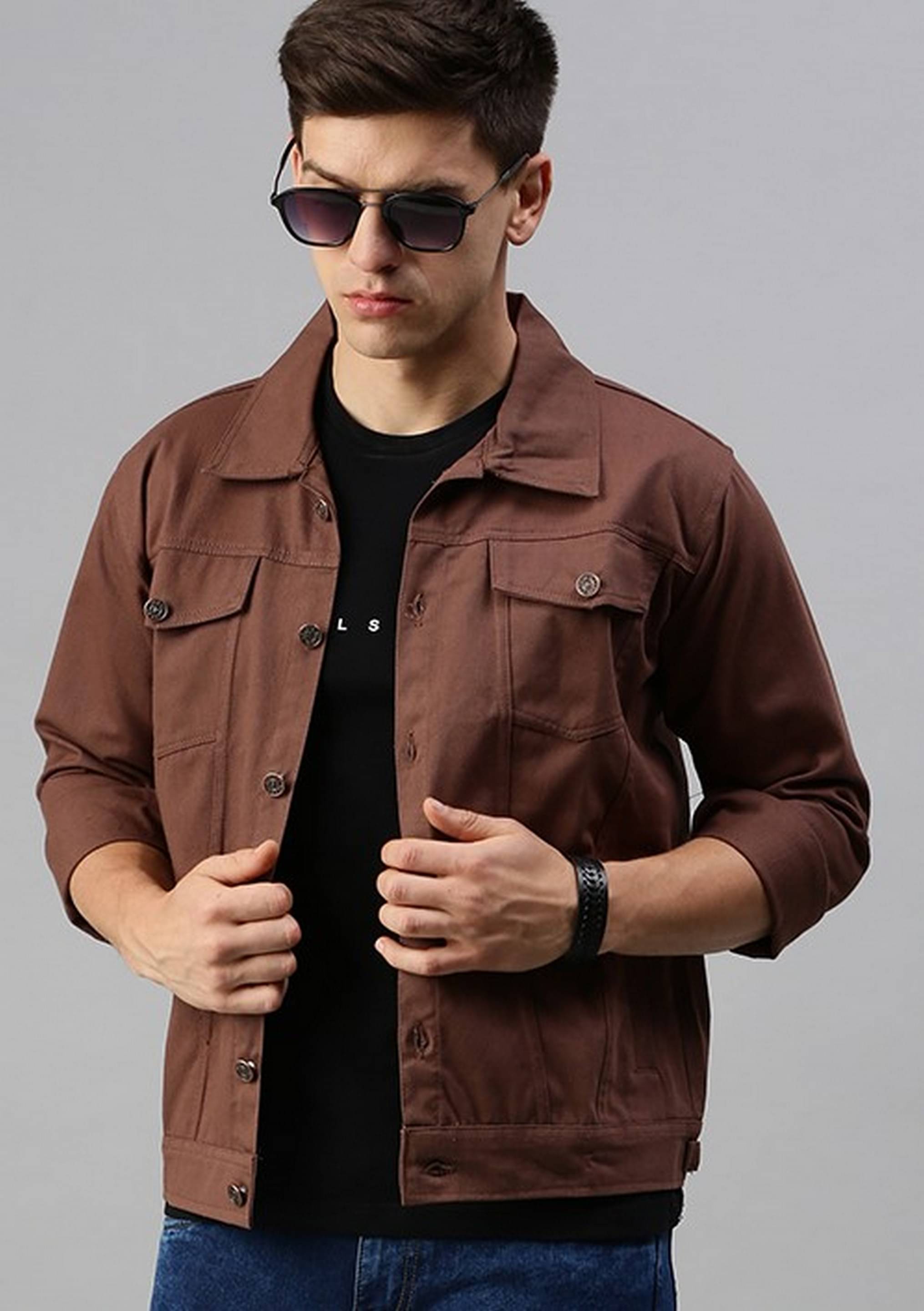 VOXATI Denim Men's Denim Jacket - Brown ( Pack of 1 )     			VOXATI Denim Men's Denim Jacket - Brown ( Pack of 1 )