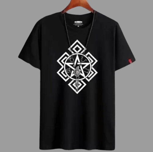 attitude start of fashion Pack of 1 Polyester Regular Fit Men's T-Shirt ( Black )     			attitude start of fashion Pack of 1 Polyester Regular Fit Men's T-Shirt ( Black )