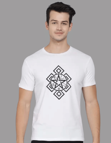     			attitude start of fashion Pack of 1 Polyester Regular Fit Men's T-Shirt ( White )