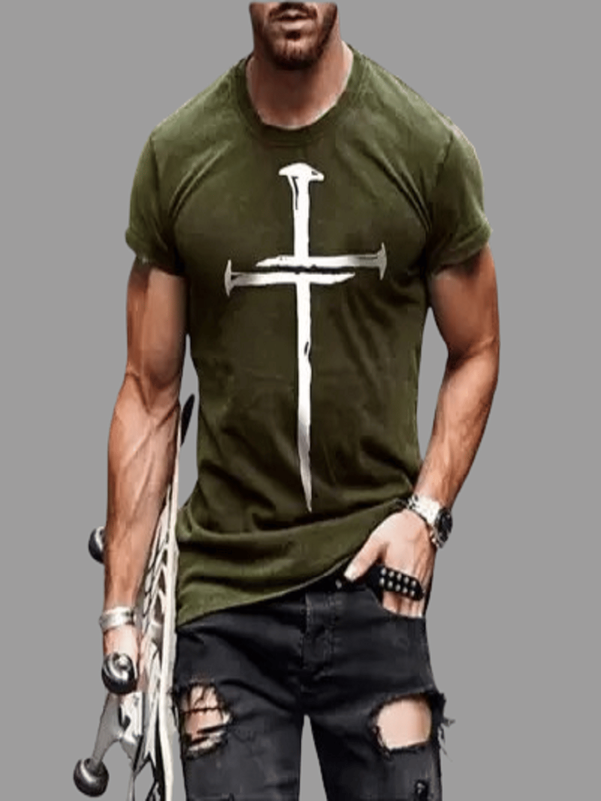 attitude start of fashion Pack of 1 Polyester Regular Fit Men's T-Shirt ( Olive )     			attitude start of fashion Pack of 1 Polyester Regular Fit Men's T-Shirt ( Olive )