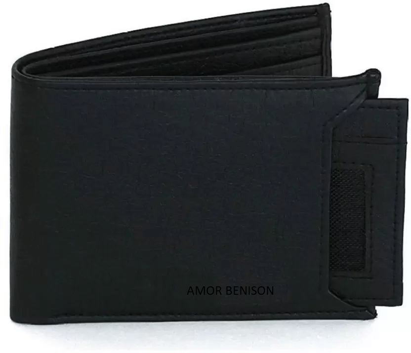     			Amor Benison Black PU Men's Regular Wallet ( Pack of 1 )
