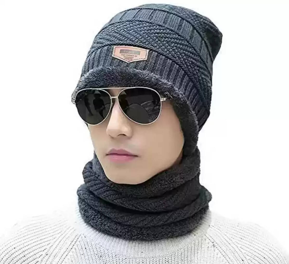     			BAYEMA Pack of 2 Woollen Men's Cap ( Grey )