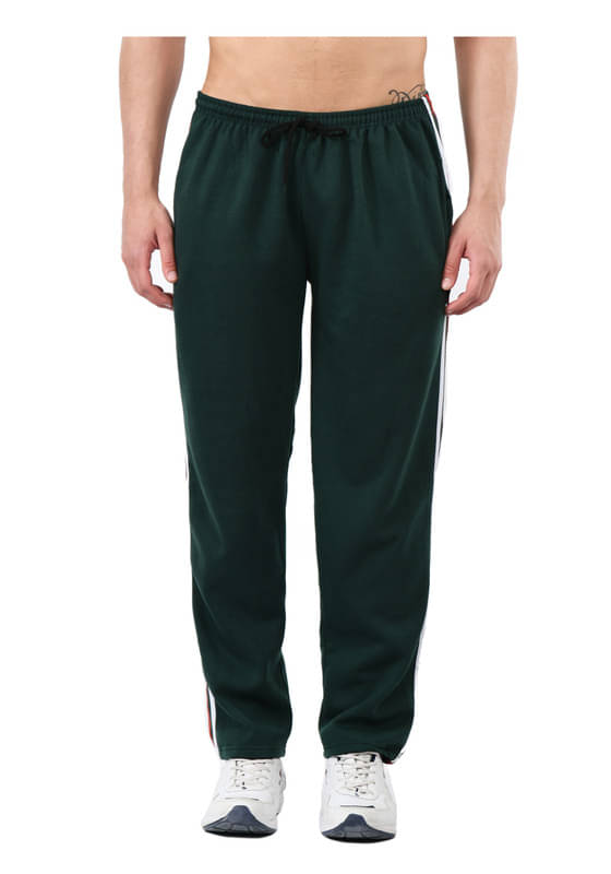     			IndiWeaves Green Fleece Men's Trackpants ( Pack of 1 )