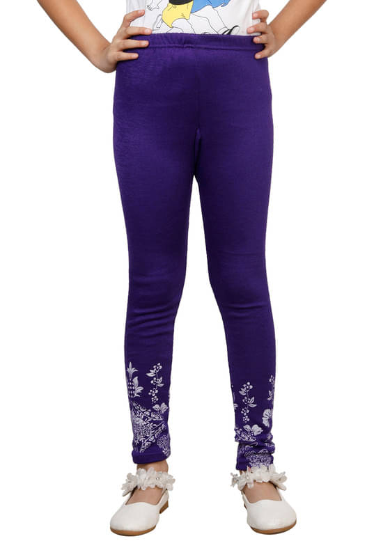     			IndiWeaves Pack of 1 Girls Woollen Leggings ( Purple )