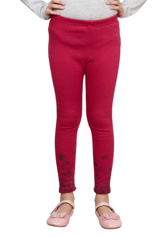     			IndiWeaves Pack of 1 Girls Woollen Leggings ( Magenta )