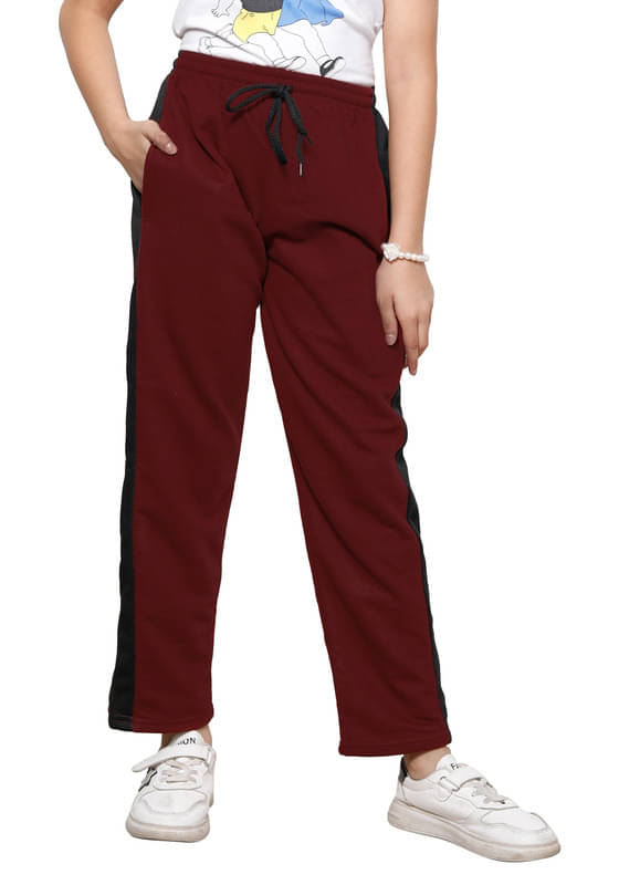     			IndiWeaves Pack of 1 Girls Fleece Trackpants ( Colors )