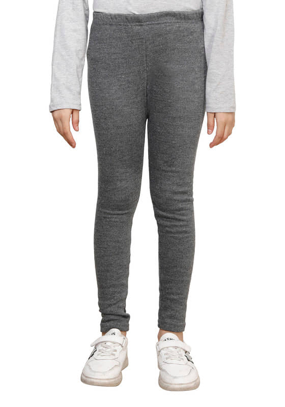 IndiWeaves Pack of 1 Girls Woollen Leggings ( Grey )