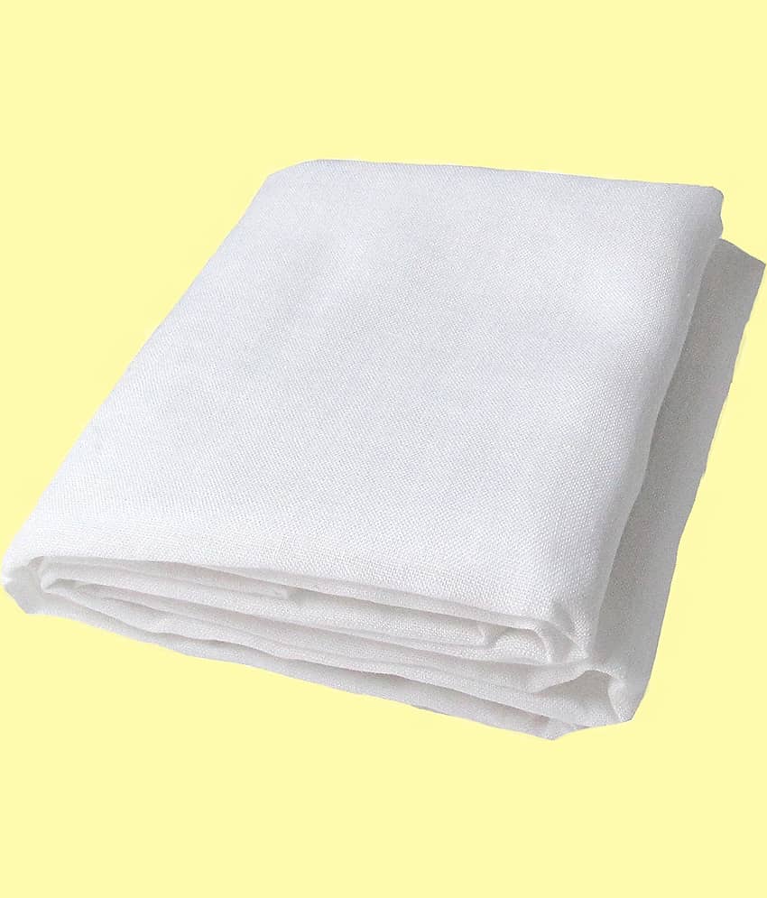 Makhanchor White Linen Men's Unstitched Shirt Piece ( Pack of 1 ) - Unstitched Fabrics | Buy online on ZillyBuy