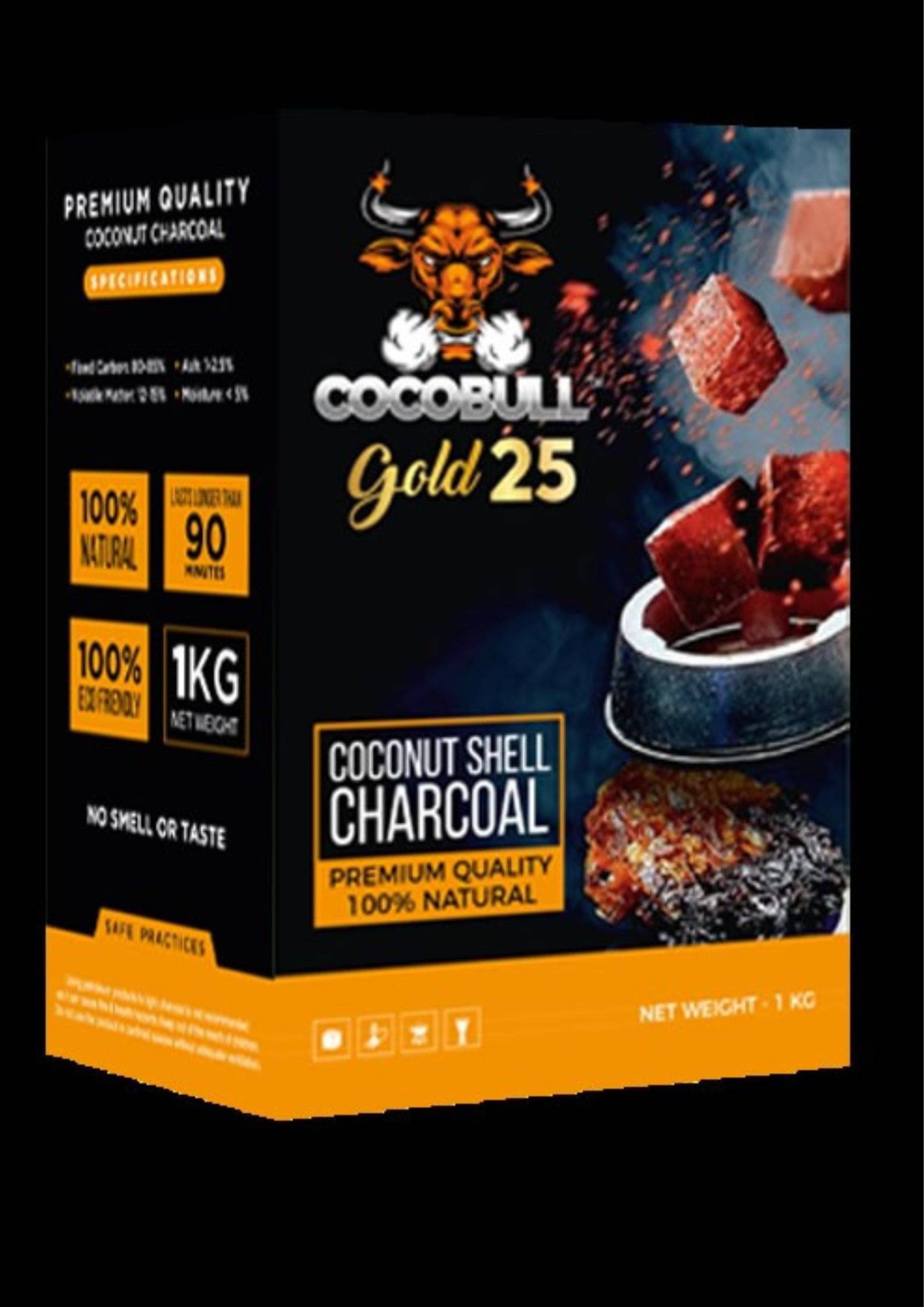 PUFF SMART Cocobull Coconut Charcoal Shall 100% Natural Coconut Coal (Net Weight : 1Kg - 72p) PUFF SMART Cocobull Coconut Charcoal Shall 100% Natural Coconut Coal (Net Weight : 1Kg - 72p)
