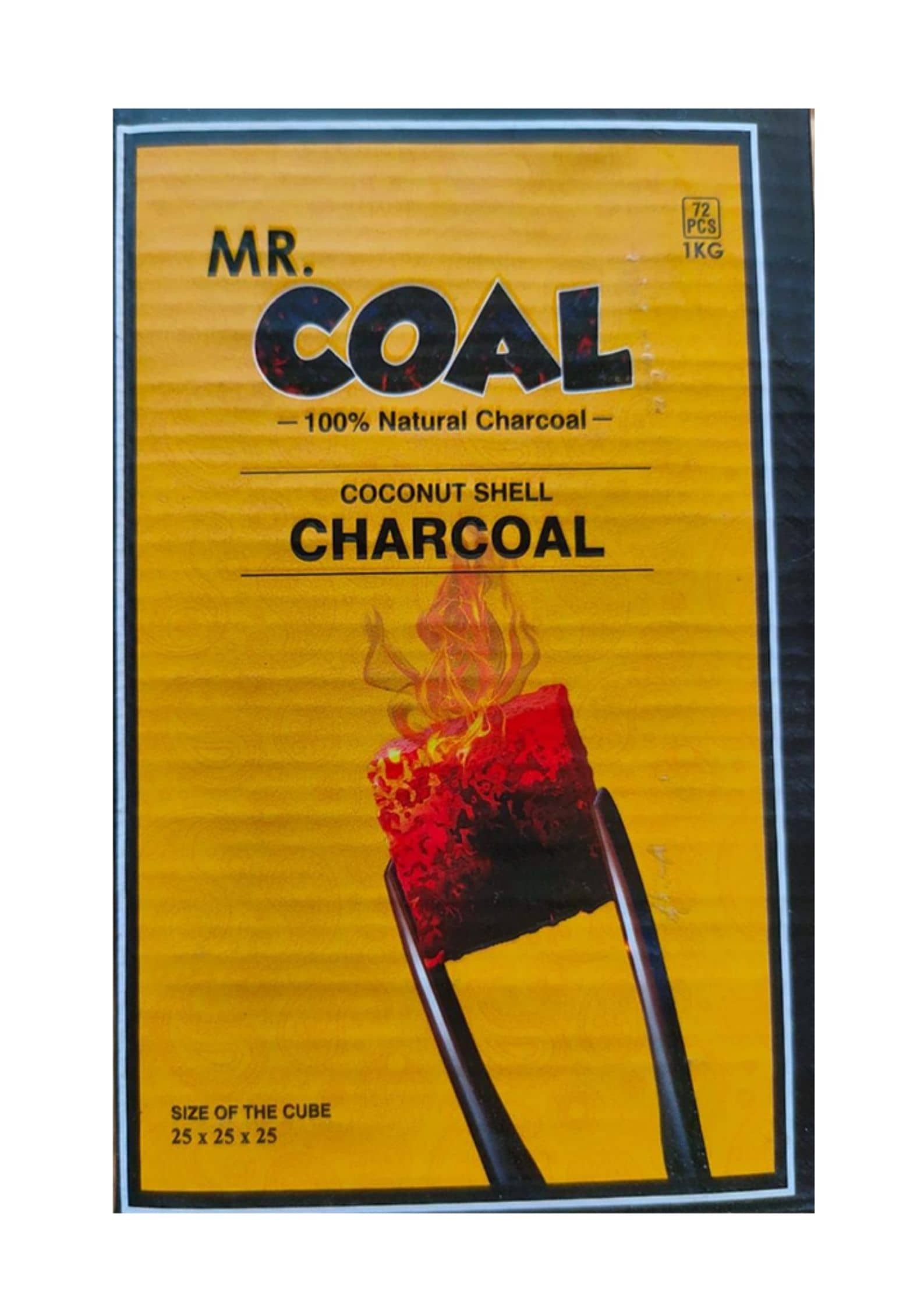 PUFF SMART Mr Coal. Coconut Coal for Hookah(1kg/72 Cubes)