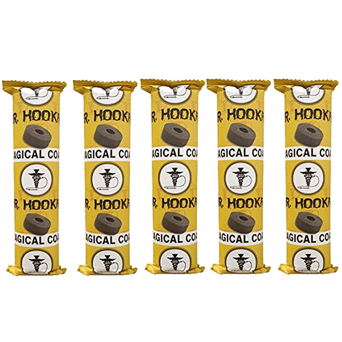 PUFF SMART Mr Hookah Coconut Charcoal Magic Coal for Hookah Shisha Pack of 5 Rolls (Grey, Yellow, 50 Pcs Disk) PUFF SMART Mr Hookah Coconut Charcoal Magic Coal for Hookah Shisha Pack of 5 Rolls (Grey, Yellow, 50 Pcs Disk)