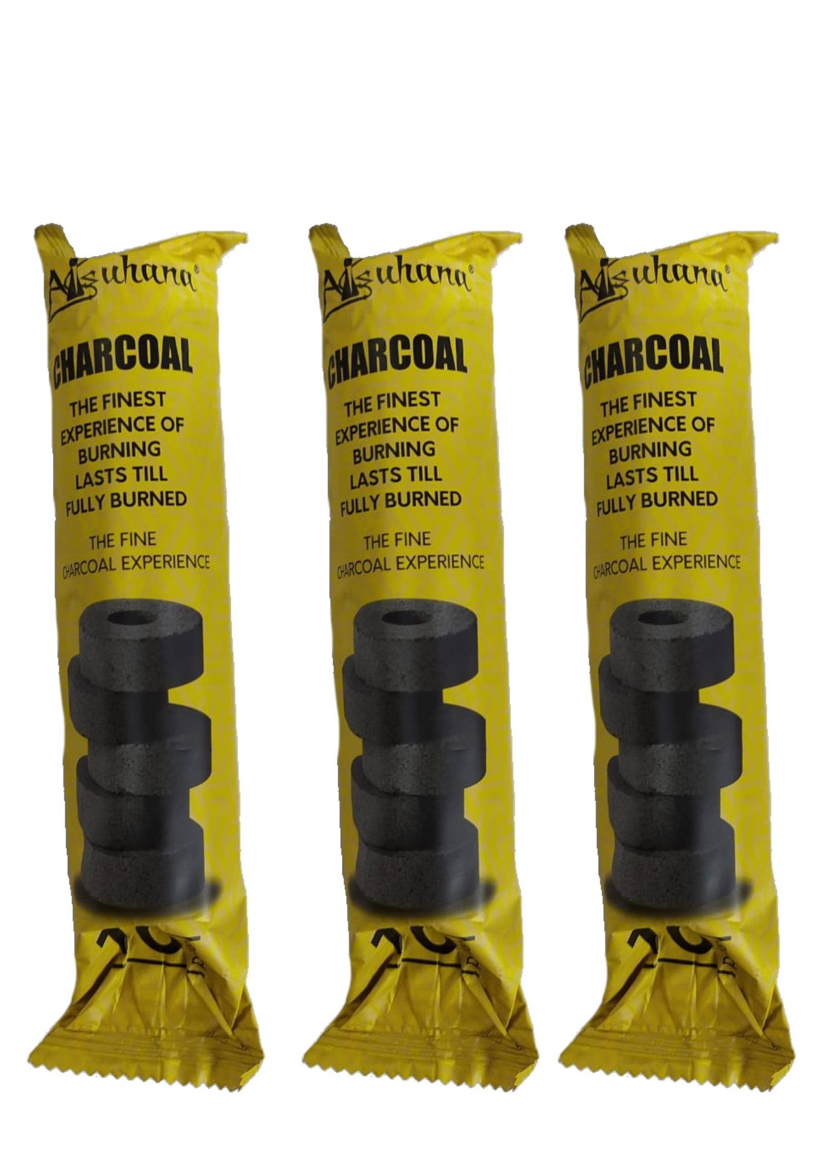     			PUFFSMART  Alsuhana Hookah Coal Charcoal Magic Coal- Pack of 3 (30 Rolls, black)