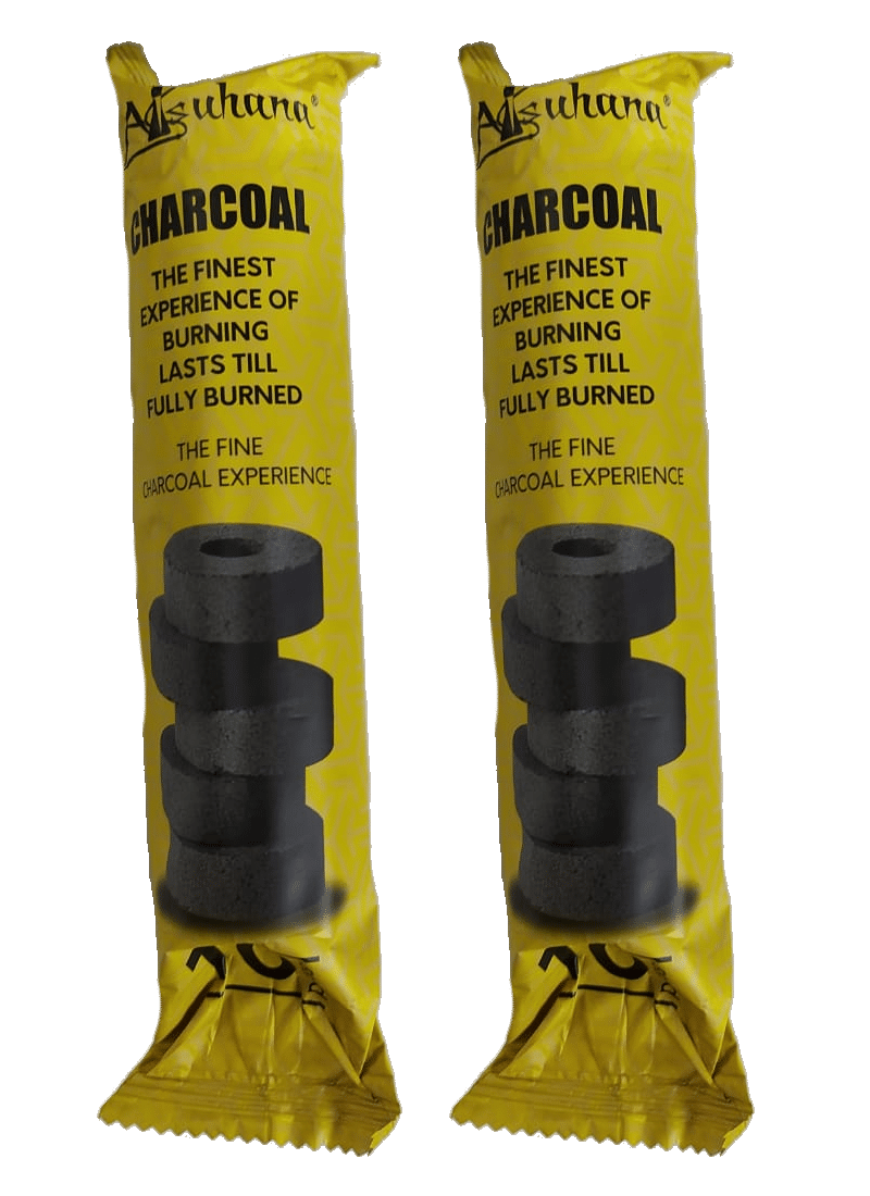     			PUFFSMART Alsuhana Hookah Coil Charcoal Sheesha Magic Sulphur Free Coal - (Black) Pack of 2