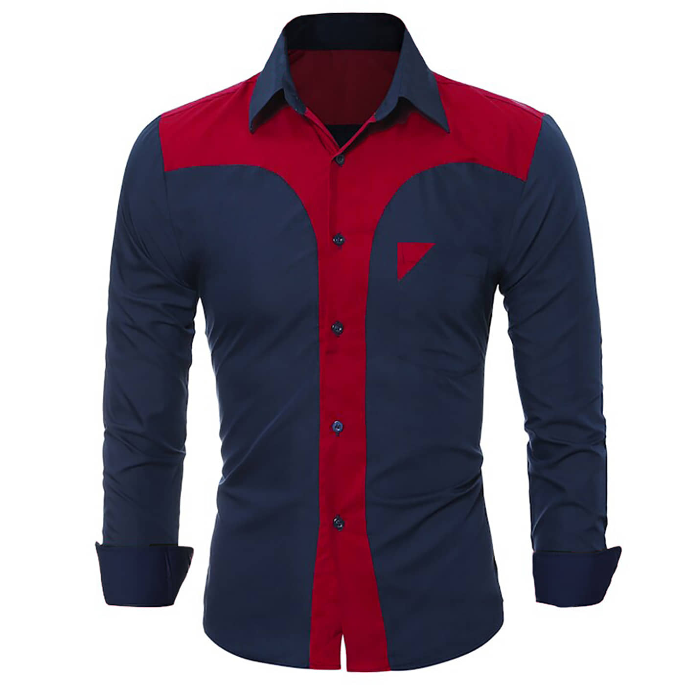 Qlonz store Cotton Blend Regular Fit Colorblock Full Sleeves Men's Casual Shirt - Multi ( Pack of 1 )