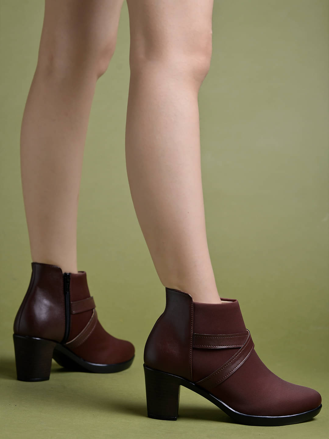 Shoetopia Brown Women's Ankle Length Boots Shoetopia Brown Women's Ankle Length Boots