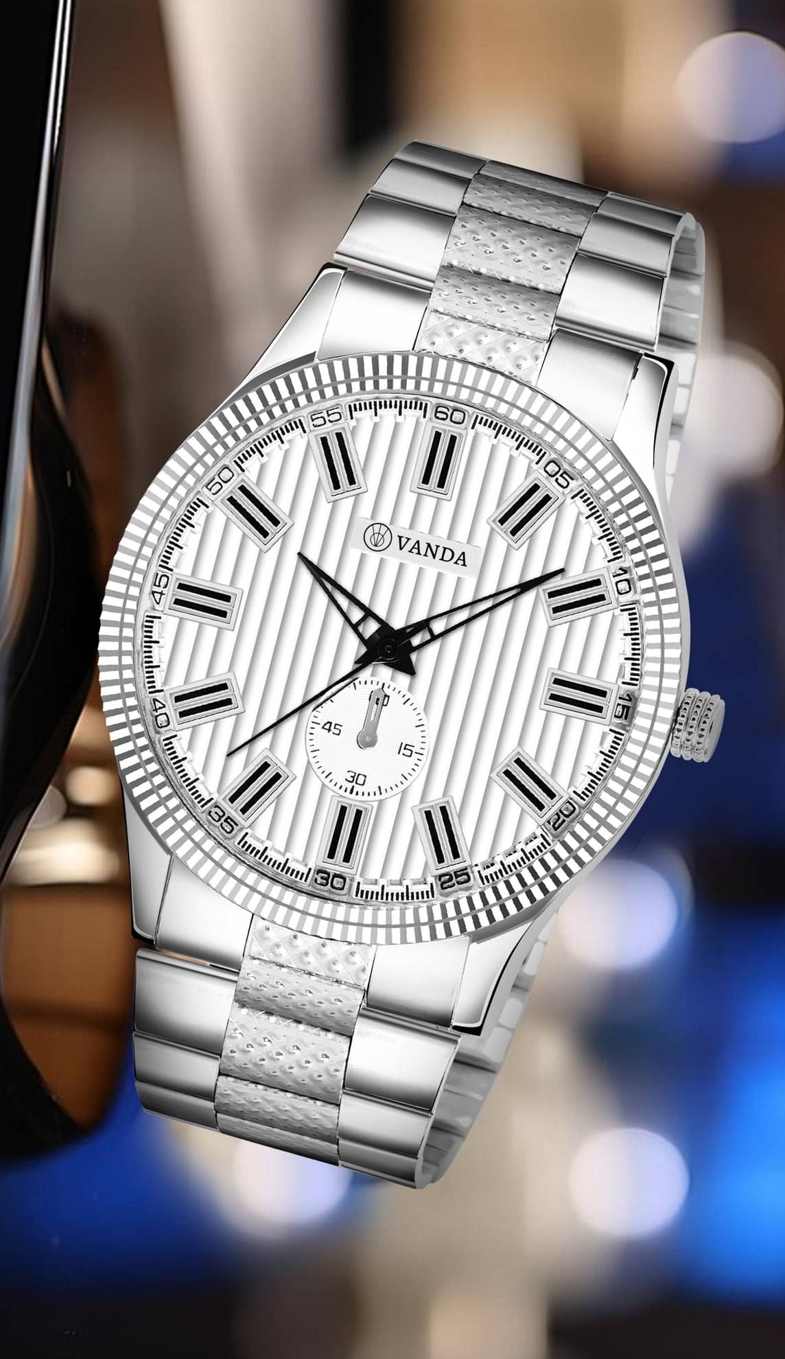     			VANDA Silver Stainless Steel Analog Men's Watch