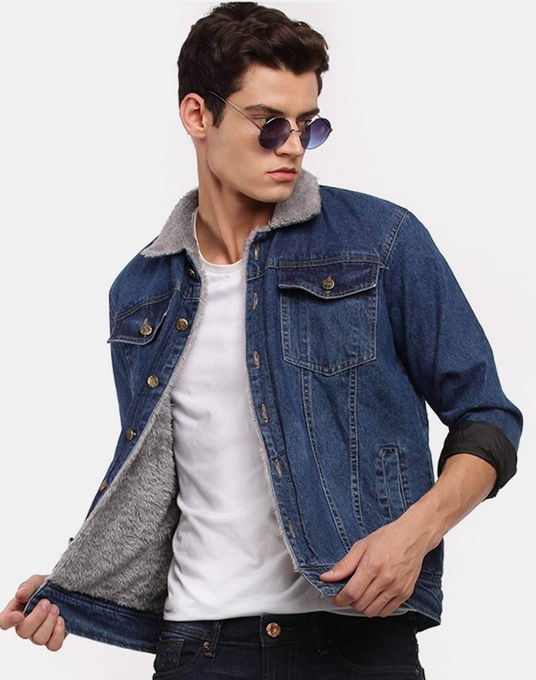 VOGATI Denim Men's Denim Jacket - Navy ( Pack of 1 ) VOGATI Denim Men's Denim Jacket - Navy ( Pack of 1 )