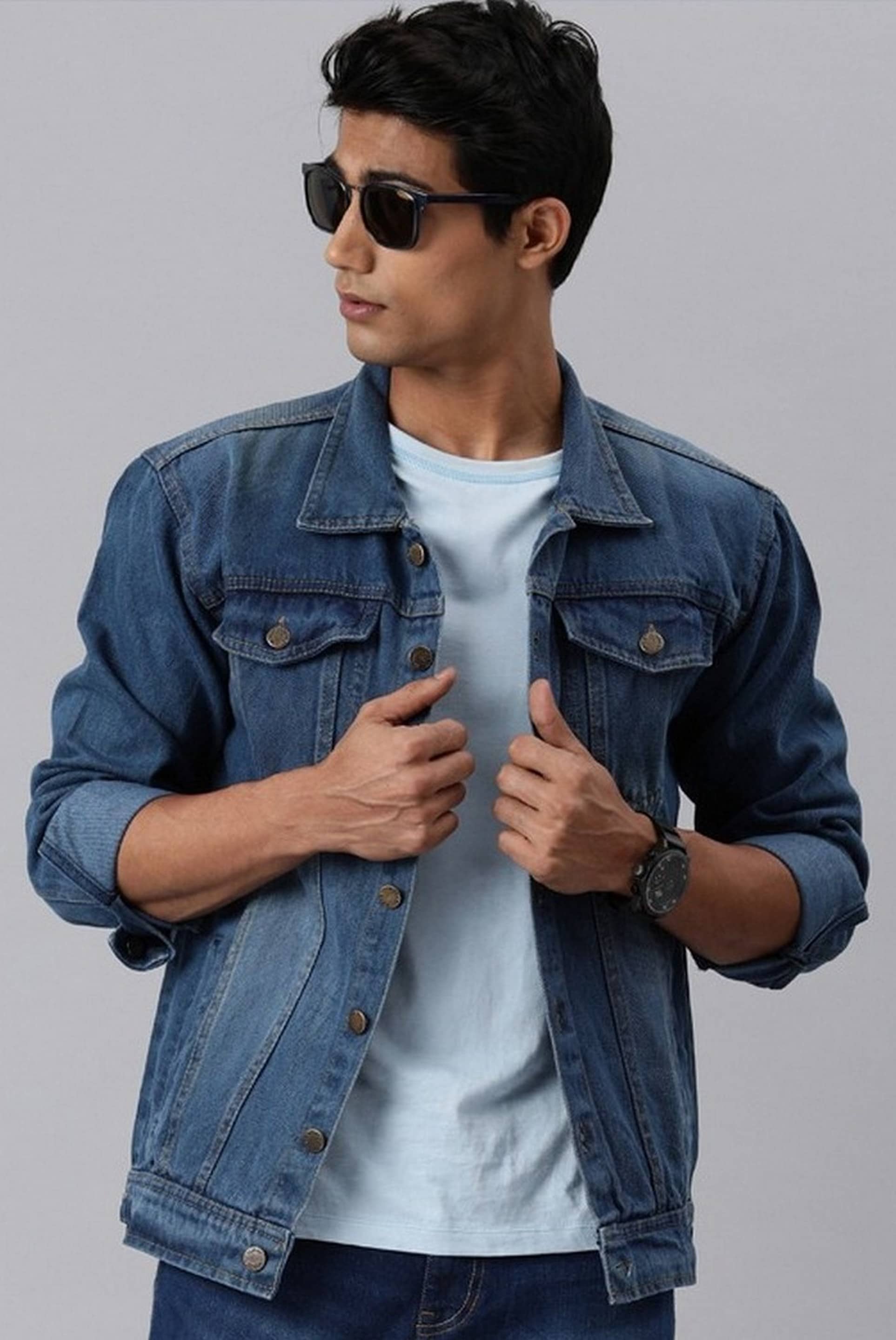 VOGATI Denim Men's Denim Jacket - Blue ( Pack of 1 ) - Jackets & Coats | Buy online on ZillyBuy