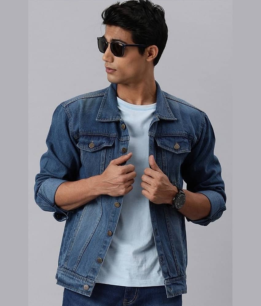 VOGATI Denim Men's Denim Jacket - Blue ( Pack of 1 ) - Jackets & Coats | Buy online on ZillyBuy