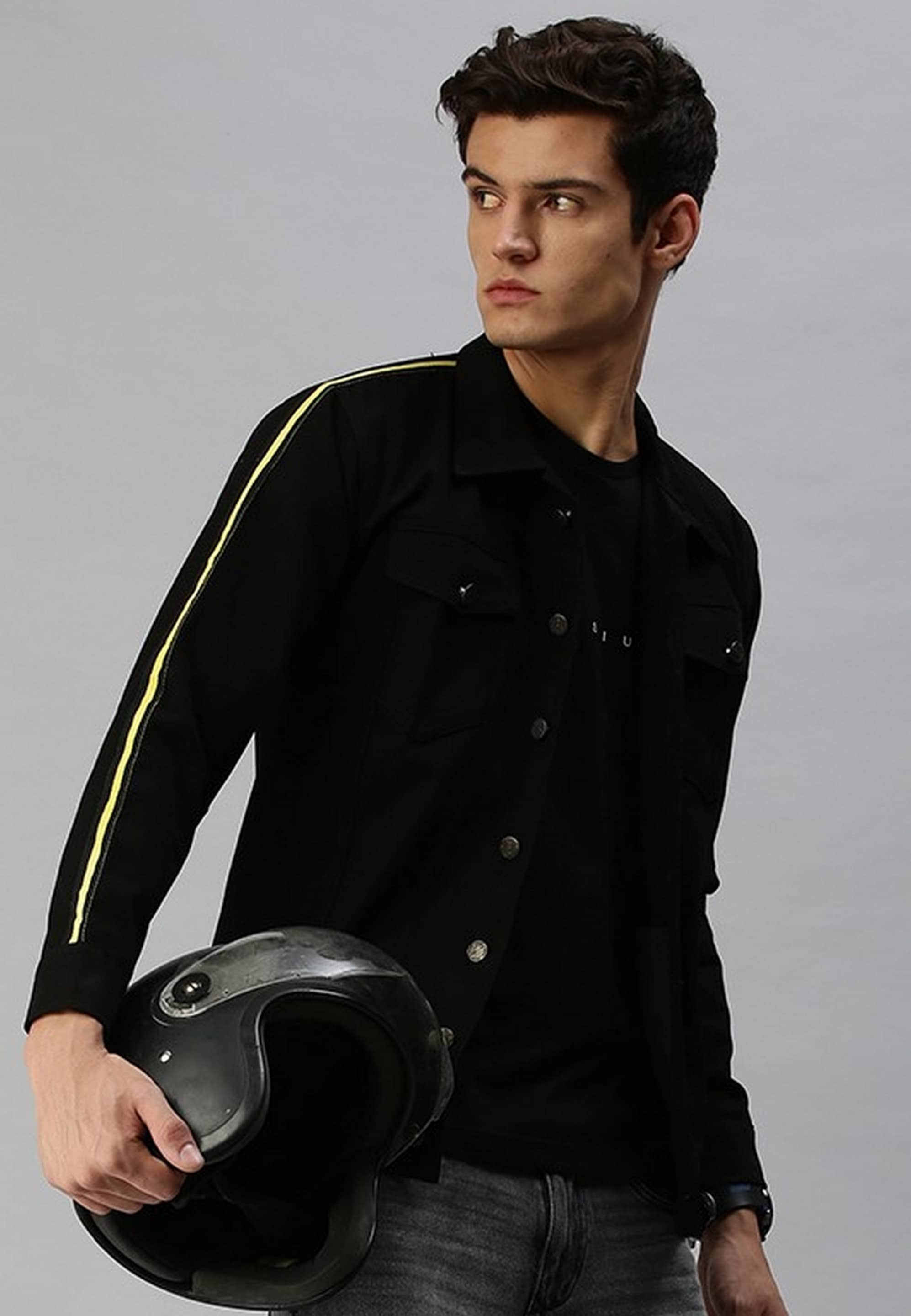 VOGATI Denim Men's Denim Jacket - Black ( Pack of 1 ) - Jackets & Coats | Buy online on ZillyBuy