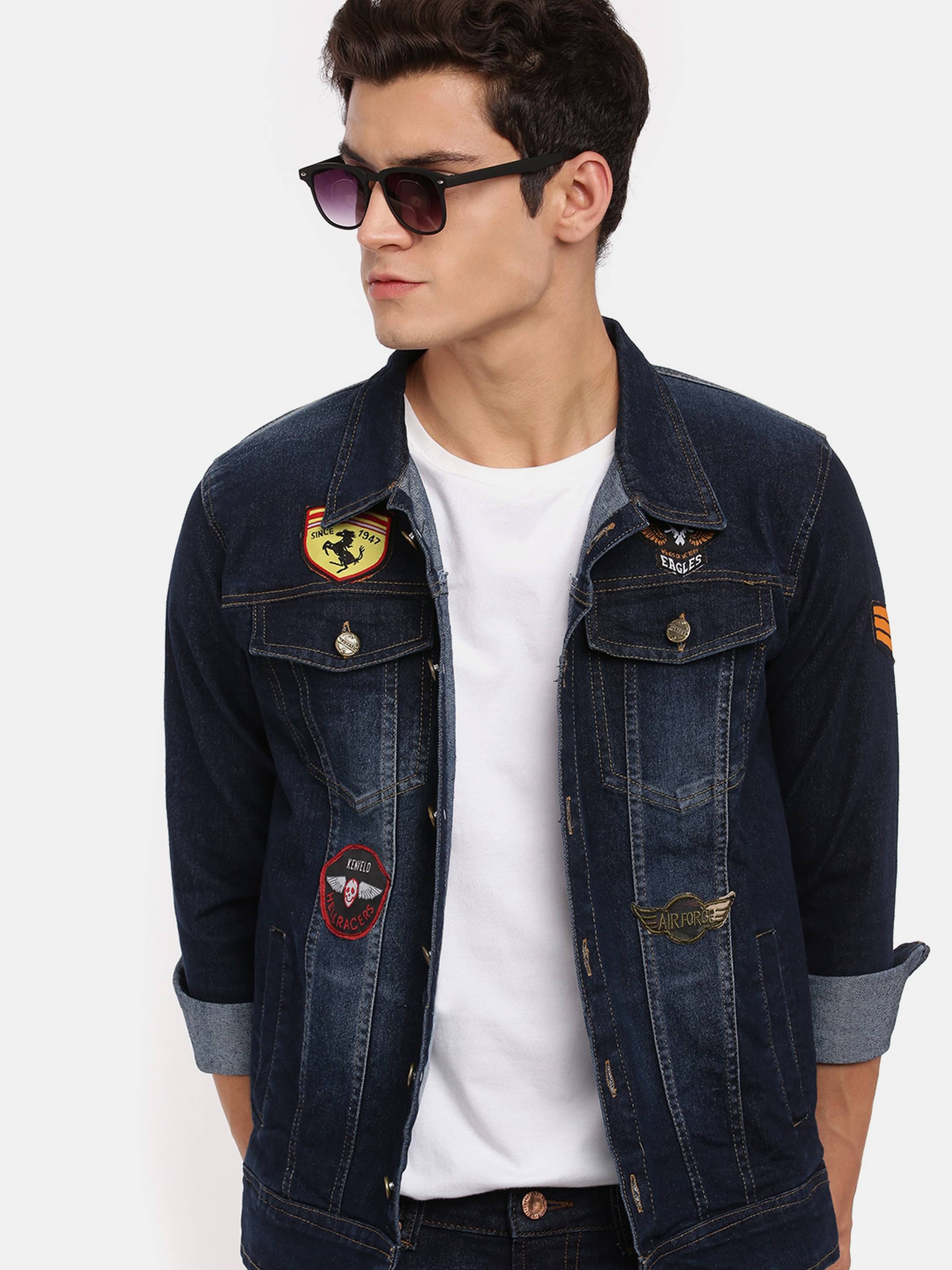 VOGATI Denim Men's Denim Jacket - Navy ( Pack of 1 )     			VOGATI Denim Men's Denim Jacket - Navy ( Pack of 1 )