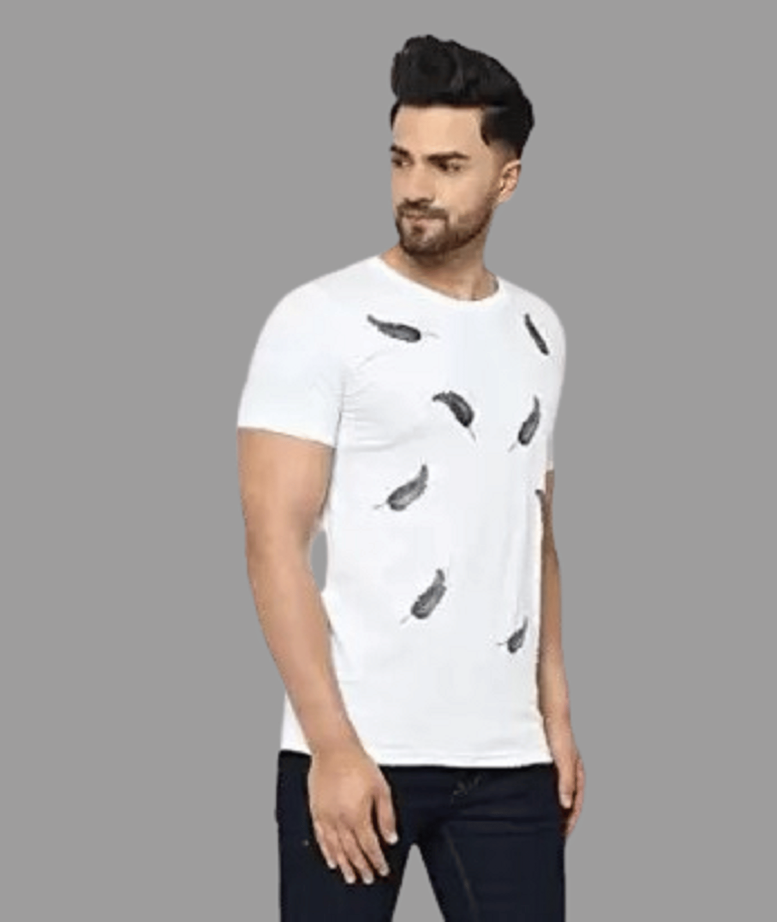attitude start of fashion Pack of 1 Polyester Regular Fit Men's T-Shirt ( White ) attitude start of fashion Pack of 1 Polyester Regular Fit Men's T-Shirt ( White )