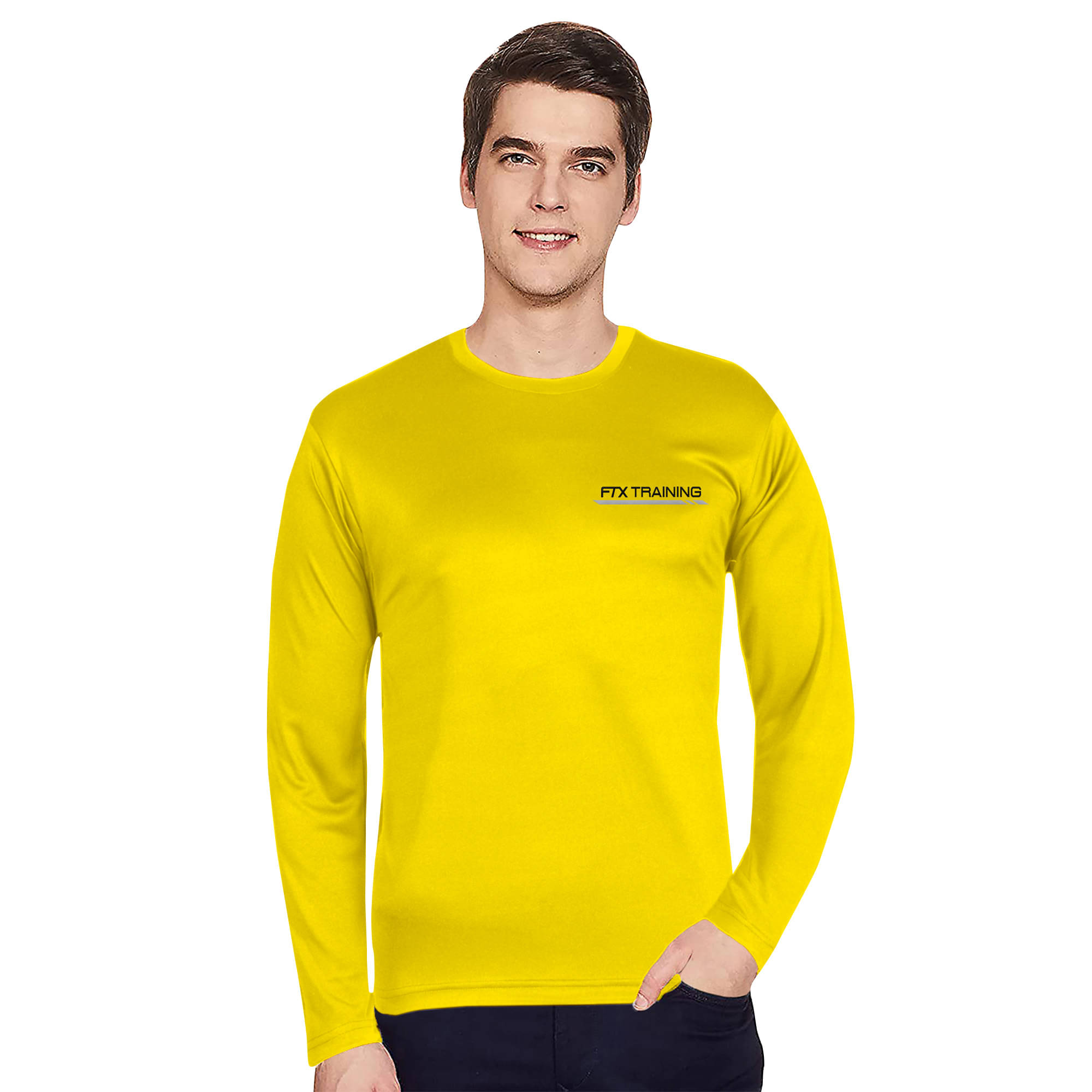     			FTX Men Cotton Blend Regular Fit Solid T-Shirt ( Gold )