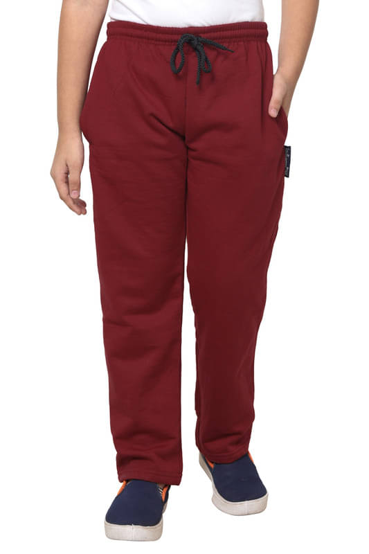     			IndiWeaves Pack of 1 Boys Fleece Trackpant ( Maroon )