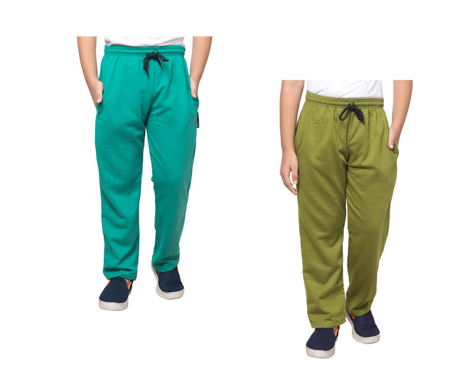 IndiWeaves Pack of 2 Boys Fleece Trackpant ( Multicolor ) - Track Pants | Buy online on ZillyBuy