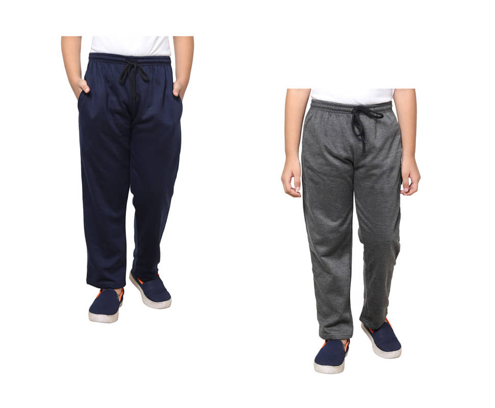 IndiWeaves Pack of 2 Boys Fleece Trackpant ( Multicolor ) - Track Pants | Buy online on ZillyBuy