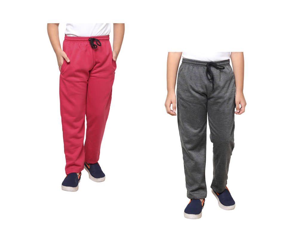 IndiWeaves Pack of 2 Boys Fleece Trackpant ( Multicolor ) - Track Pants | Buy online on ZillyBuy