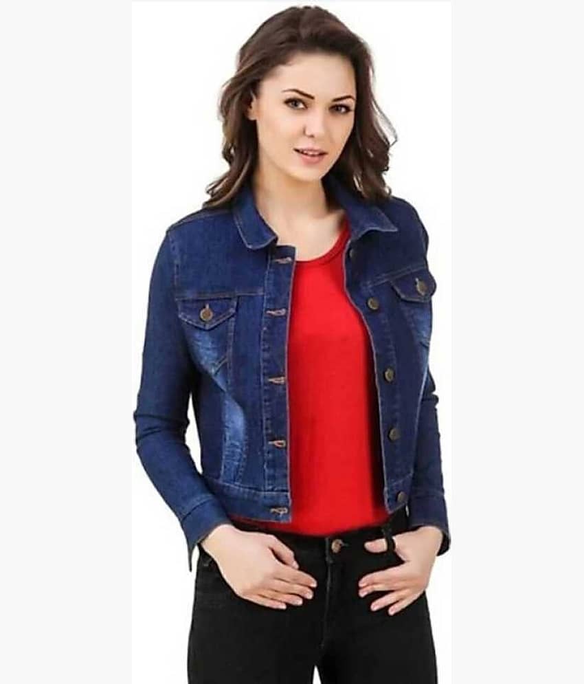 Kashian Women Denim Jacket ( Blue ) - Jackets & Coats | Buy online on ZillyBuy