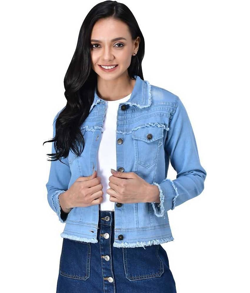 Kashian Women Denim Jacket ( Blue ) - Jackets & Coats | Buy online on ZillyBuy