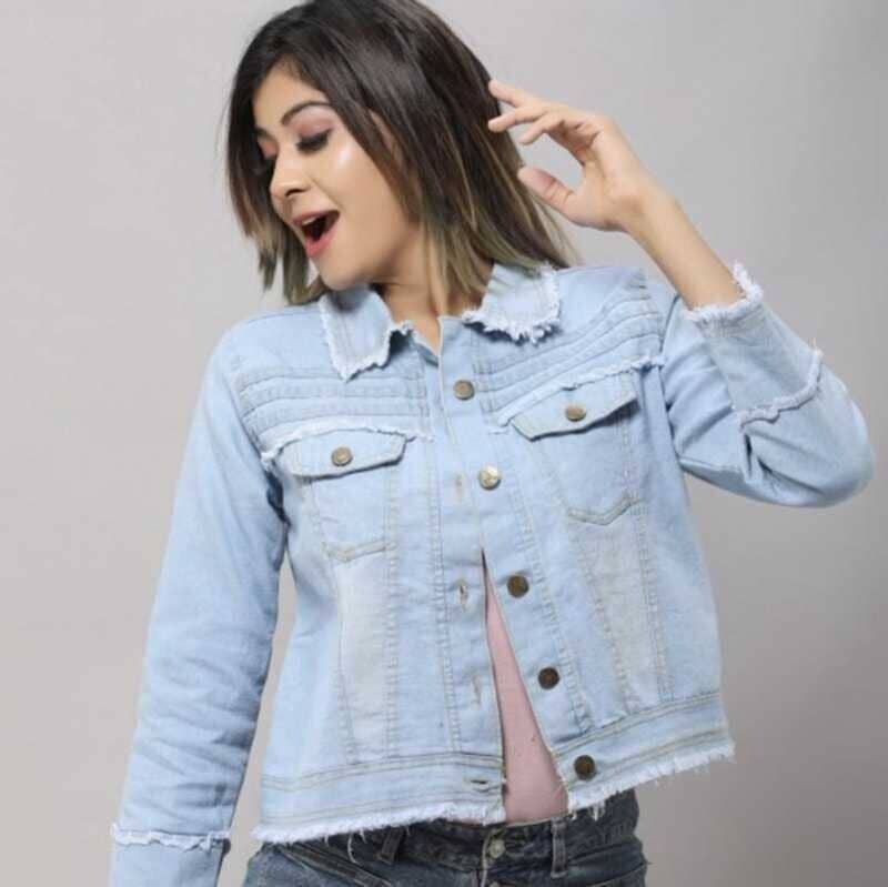 Kashian Women Denim Jacket ( Blue ) - Jackets & Coats | Buy online on ZillyBuy
