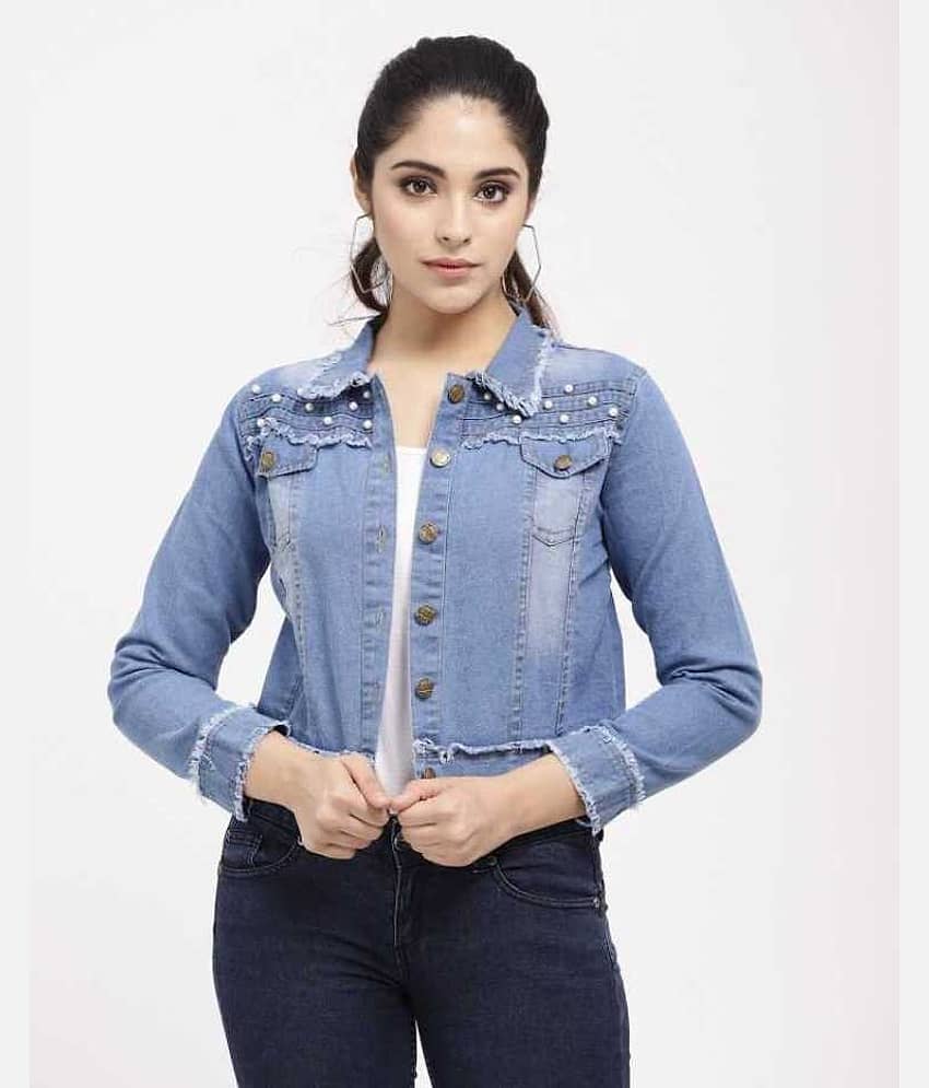 Kashian Women Denim Jacket ( Blue ) - Jackets & Coats | Buy online on ZillyBuy