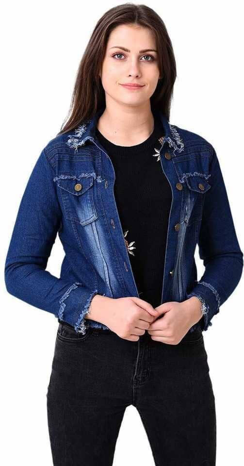 Kashian Women Denim Jacket ( Blue ) - Jackets & Coats | Buy online on ZillyBuy