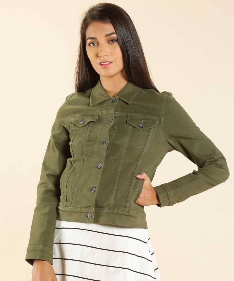     			Kashian - Denim Green Denim Jacket