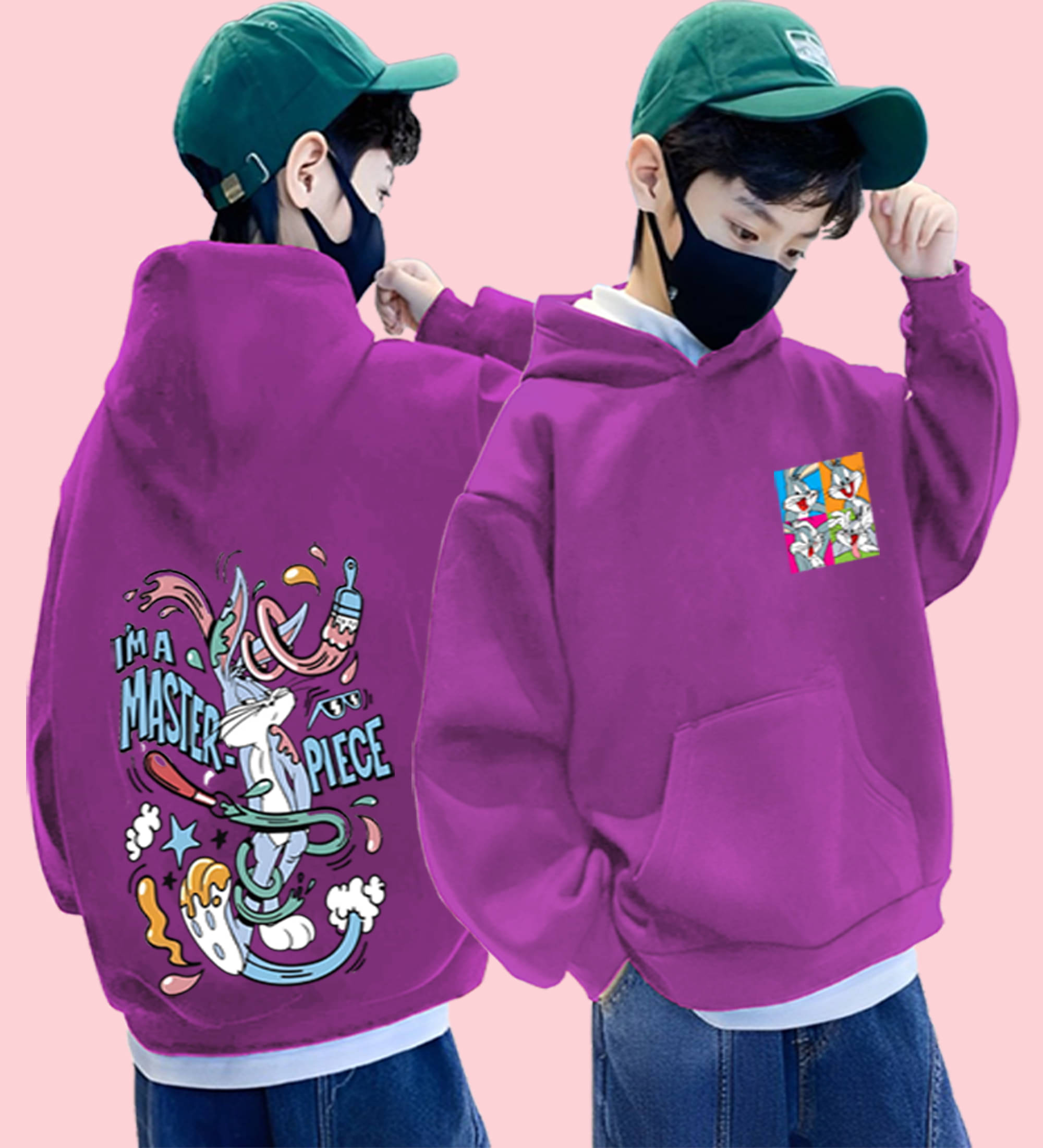     			Kintu Parantu Pack of 1 Boys Fleece Sweatshirt ( Purple )
