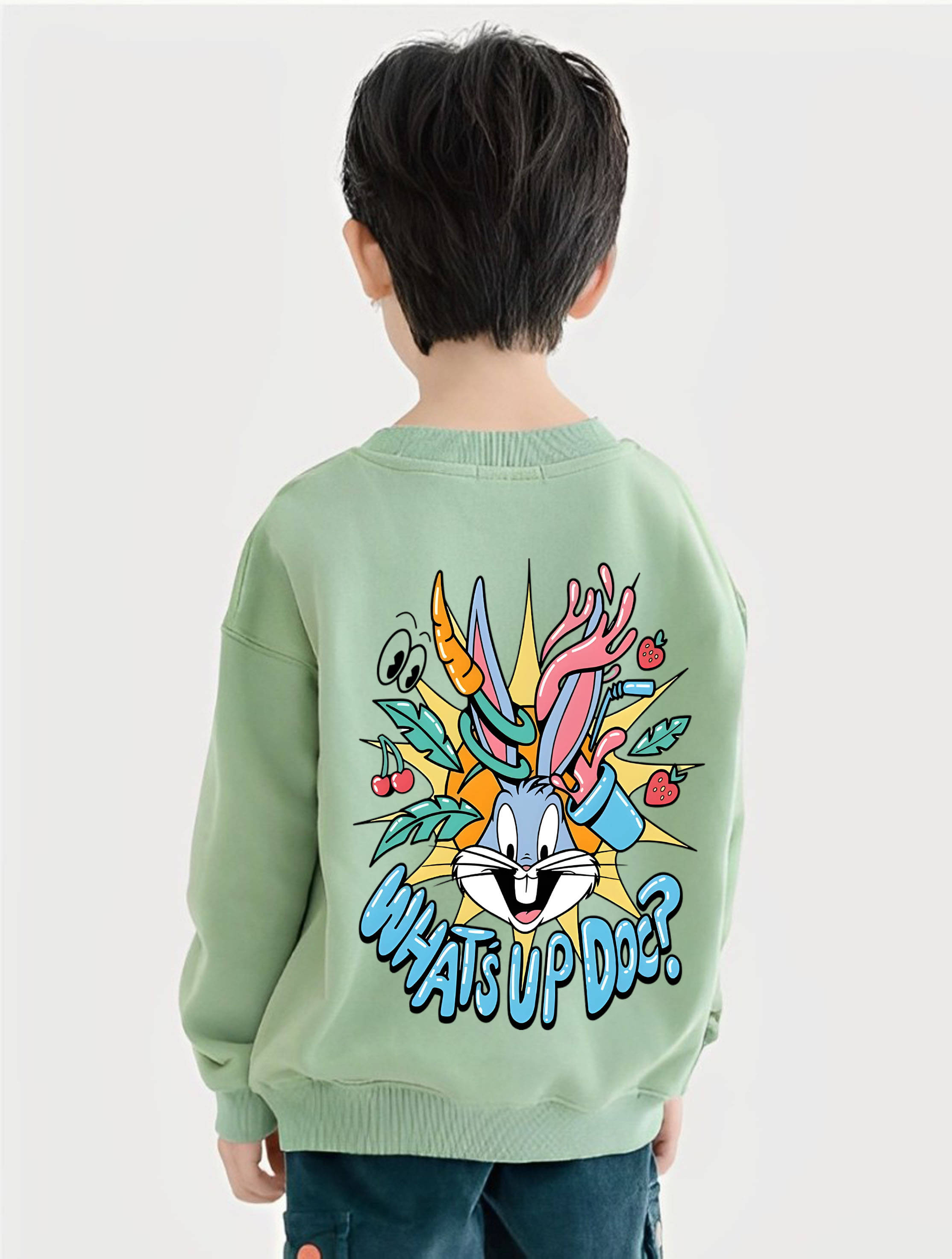     			Kintu Parantu Pack of 1 Boys Fleece Sweatshirt ( Green )